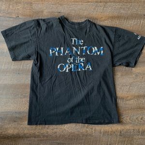 Vintage 1986 phantom of the opera T Shirt Faded Black 80’s Movie Tee Size L RARE